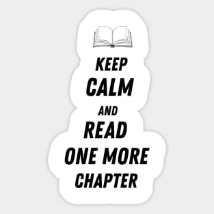 Keep Calm And Read One More Chapter Face Mask  Book Lovers Gifts, Reading Gifts, Readers Holiday Gifts Bookworm Sticker